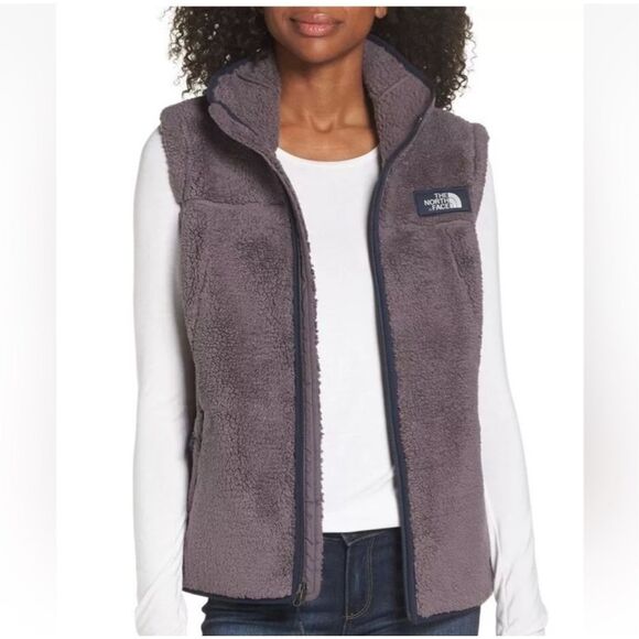 The North Face Jacket Campshire Vest Sherpa Fleece Full Zip Cozy Rabbit Grey XL - Picture 1 of 10